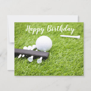 Golf zum Geburtstag mit Golfball und Tee