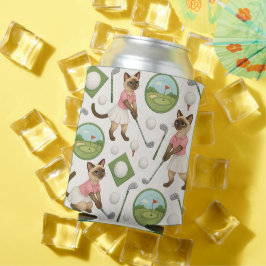 Golf zum Geburtstag Thema für Katzen Liebhaber Dosenkühler