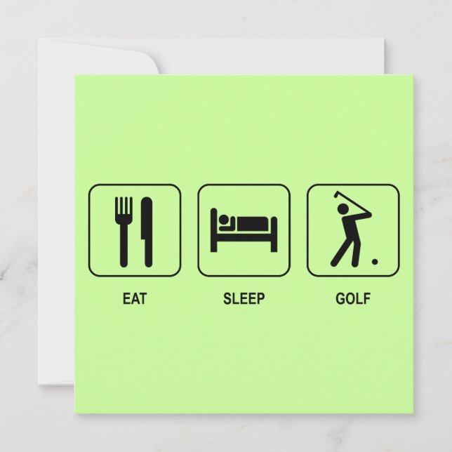 Golf zum Mitnehmen Einladung (Vorderseite)