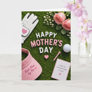 Golf zum Muttertag für Golf-Mutter mit Ball auf Gr Karte