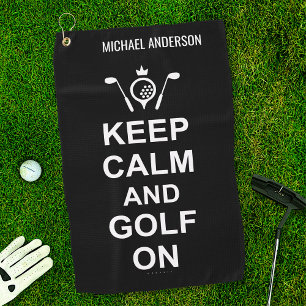 Golfangebot Behalte Ruhe und Golf auf maßgeschneid Golfhandtuch