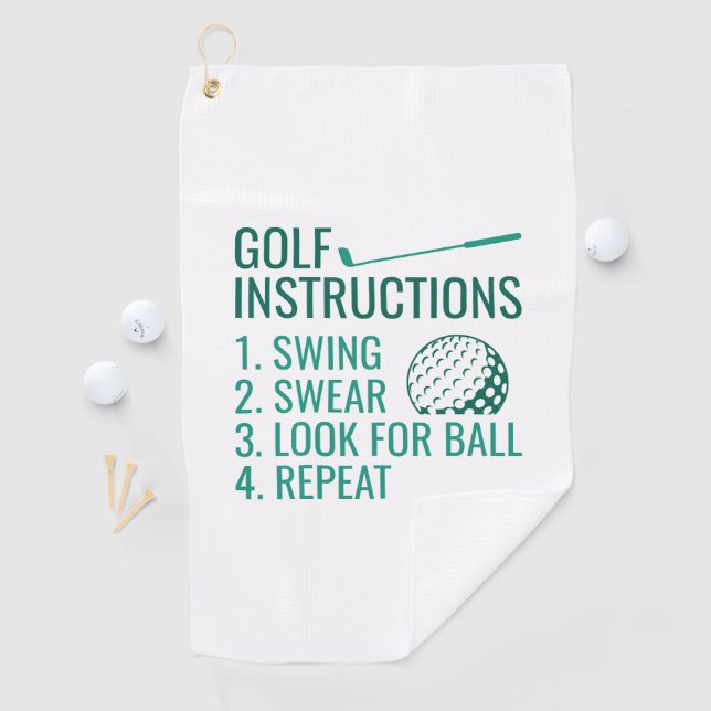 Golfanweisungen Golfhandtuch (Insitu)