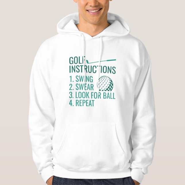 Golfanweisungen Hoodie (Vorderseite)