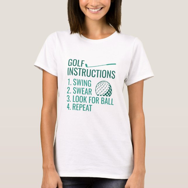 Golfanweisungen T-Shirt (Vorderseite)