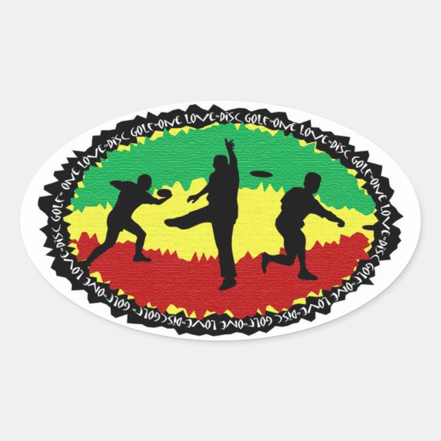 Golfaufkleber Ovaler Aufkleber (Vorderseite)