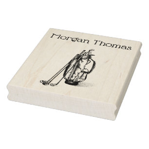 Golfbag Golfschläger Schwarz Gummistempel