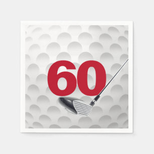 Golfball 60. Geburtstag Serviette