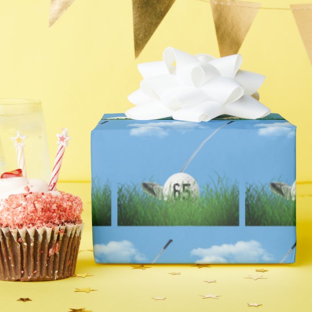 Golfball 65. Geburtstag Geschenkpapier (Geburtstagsparty)