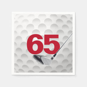 Golfball 65. Geburtstag Serviette