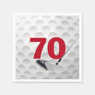 Golfball 70. Geburtstag Serviette