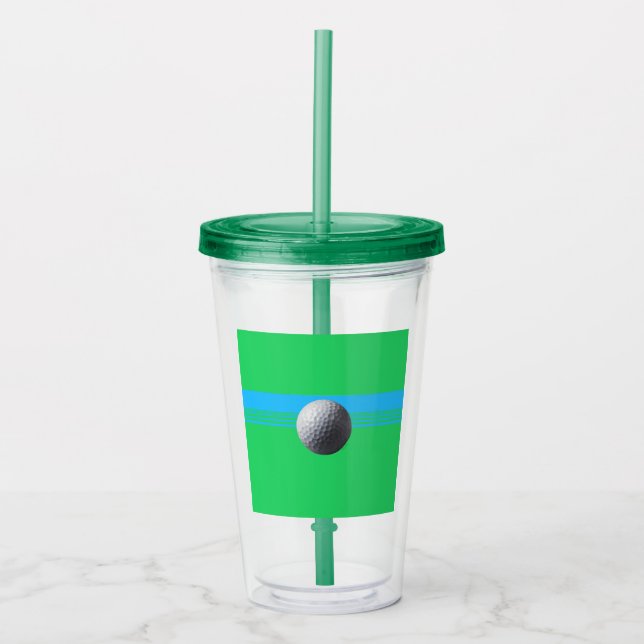 Golfball Acryl-Tumbler Acryltrinkbecher (Vorderseite)