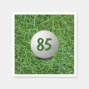 Golfball am 85. Geburtstag auf Grass Napkins Serviette