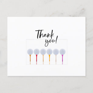 Golfball auf Abschlag Postkarte