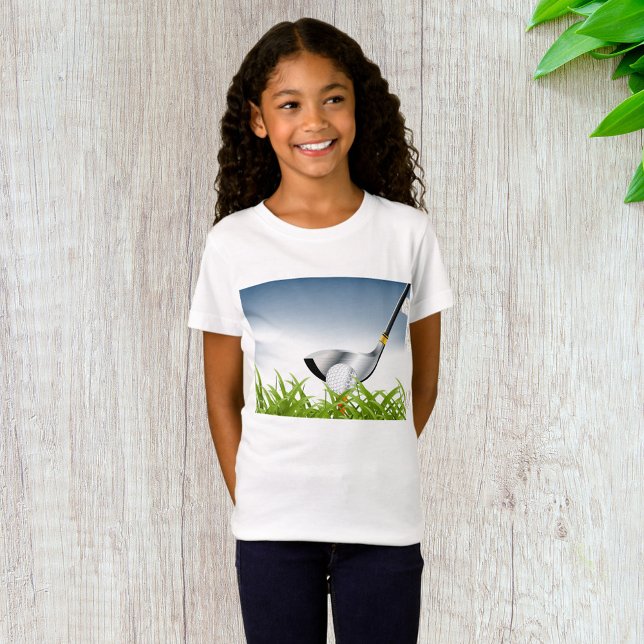 Golfball auf einem T-Shirt Girls T - Shirt (Von Creator hochgeladen)