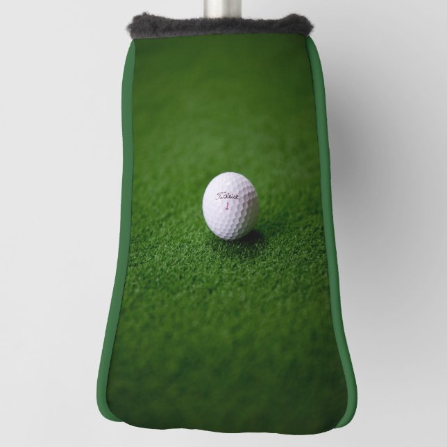 Golfball auf grüner Oberfläche Putter Golf Head Co Headcover (Rotieren 90)