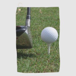 Golfball auf Tee Golf Handtücher