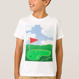 Golfball auf Tee mit Driver-Schläger