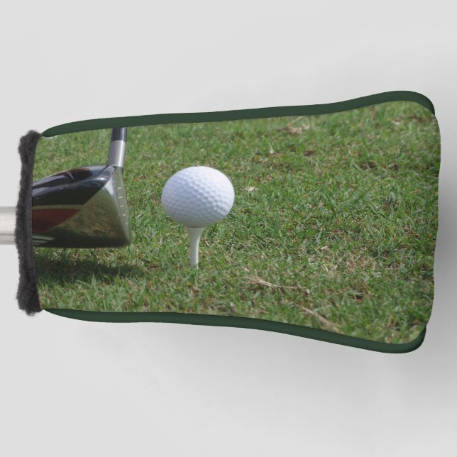 Golfball auf Tee Putter Golf Head Cover Headcover (Vorderseite)