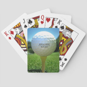 Golfball auf Tee Spielkarten
