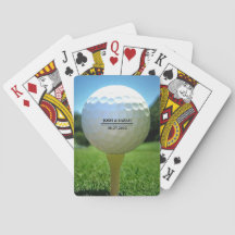 Golfball auf Tee Spielkarten