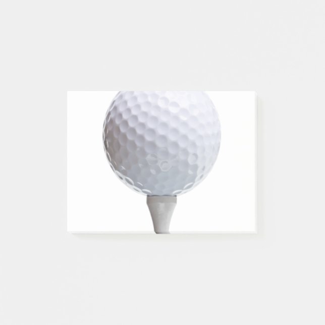 Golfball auf weißer post-it klebezettel (Vorderseite)