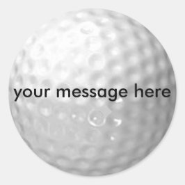 Golfball-Aufkleber - Fügen Sie Ihre Nachricht hinz Runder Aufkleber