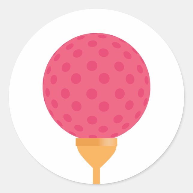 Golfball-Aufkleber Runder Aufkleber (Vorderseite)