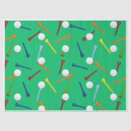 Golfball & Bunter Tee Tissuepapier | Golfparty Seidenpapier