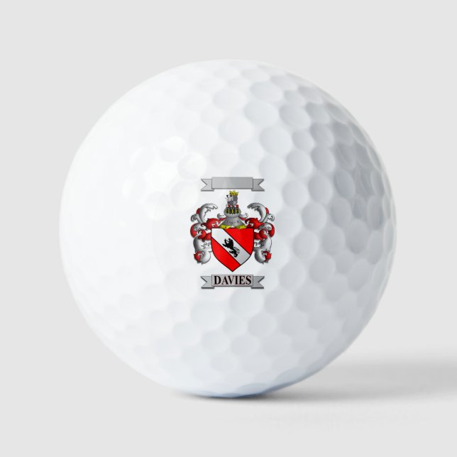 Golfball Davies UK Nachname Schild (Vorderseite)