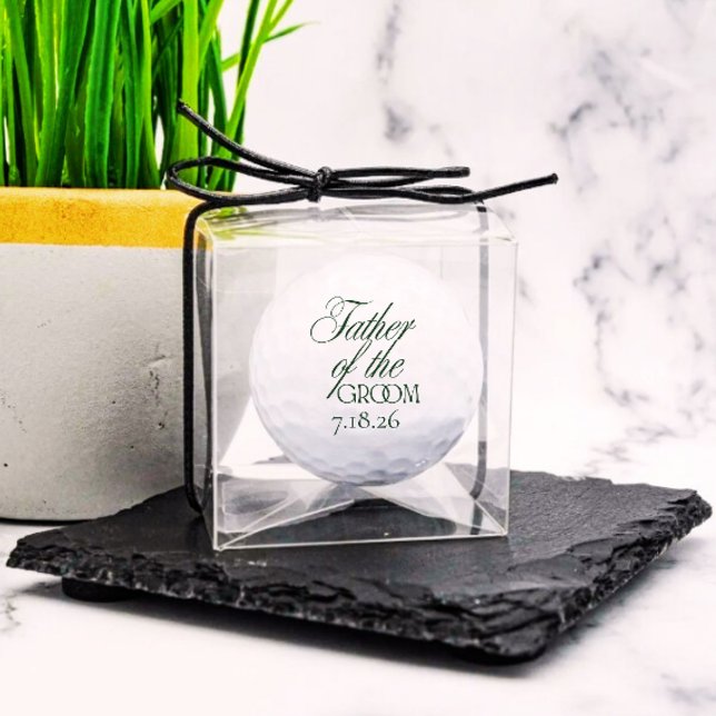 Golfball des Brautvaters | Dunkelgrün (Modern wedding gifts for groom golf ball)
