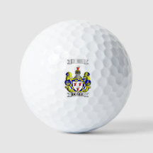 Golfball Doyle Familienname und Schild