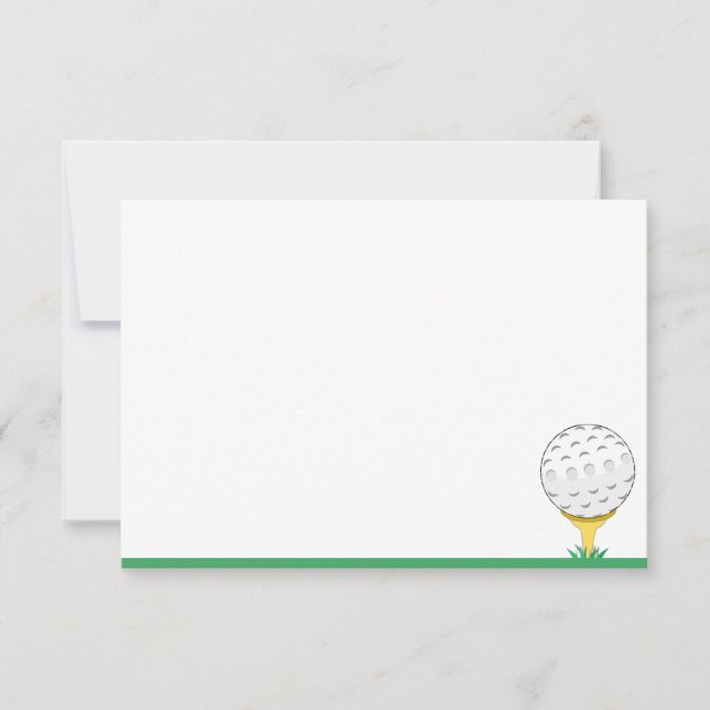 Golfball einfach Blanko Mitteilungskarte (Vorderseite)