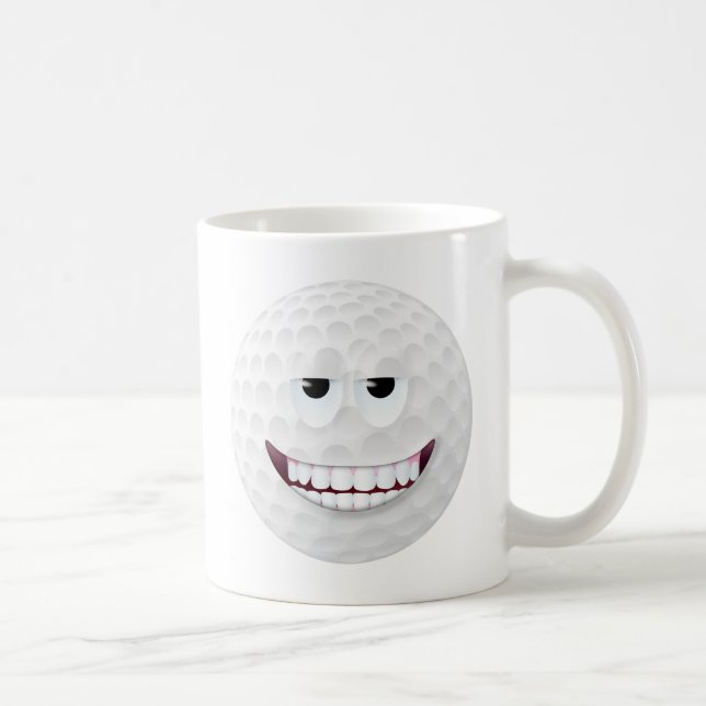 Golfball-Gesicht 2 Kaffeetasse (Rechts)