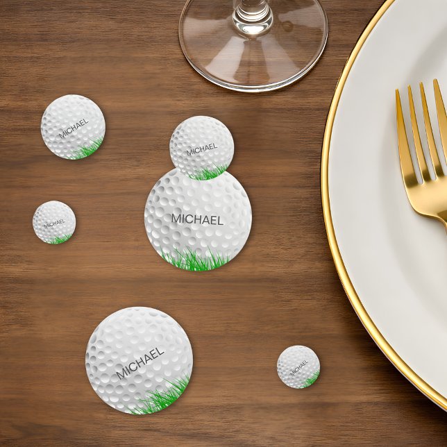 Golfball im Gras Konfetti (Von Creator hochgeladen)