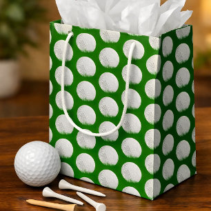 Golfball im Gras-Muster Kleine Geschenktüte