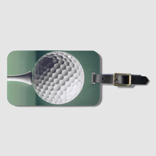 Golfball im T-Shirt Gepäckanhänger (Vorderseite (Horizontal))