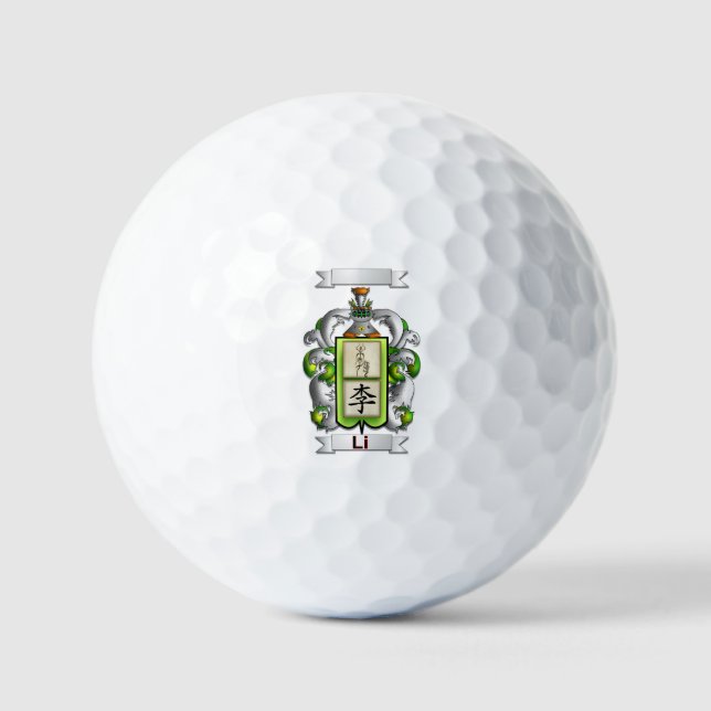 Golfball li Nachname und Schild (Vorderseite)