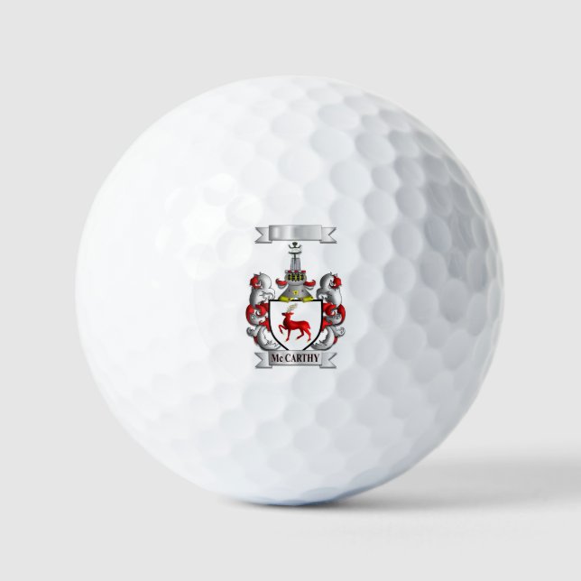 Golfball Mc Carthy Familienname und Schild (Vorderseite)