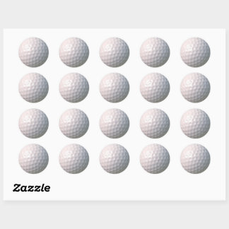Golfball mit Dellen Runder Aufkleber