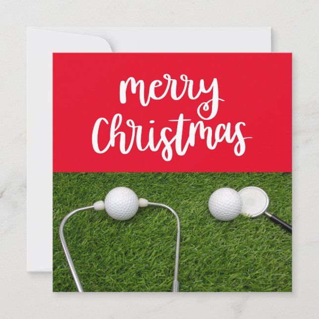 Golfball mit für Doctor Medical Golfer Weihnachten (Vorderseite)