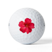 Golfball mit Hibiskus Blume