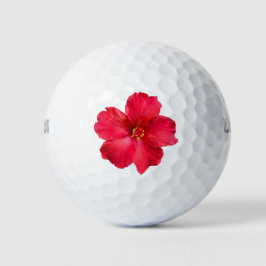 Golfball mit Hibiskus Blume