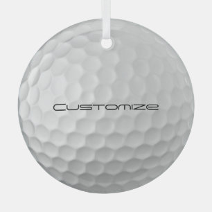 Golfball mit individuellem Text Ornament Aus Glas