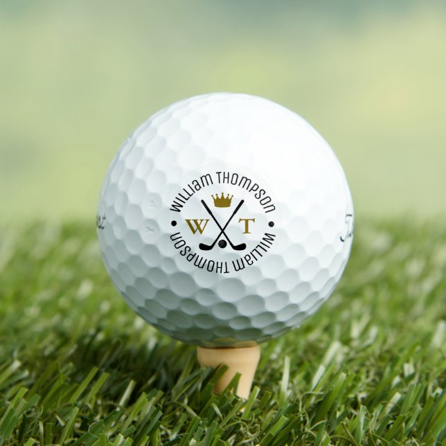 Golfball mit Monogramm für den Königsgolfer (Insitu T-Shirt)