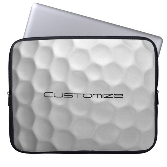 Golfball mit Personalisiertem Text Laptopschutzhülle (Vorderseite)