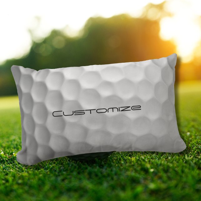 Golfball mit Personalisiertem Text Lendenkissen (Von Creator hochgeladen)