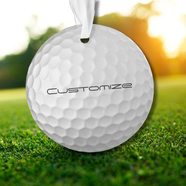 Golfball mit Personalisiertem Text Ornament (Von Creator hochgeladen)