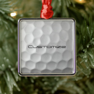 Golfball mit Personalisiertem Text Ornament Aus Metall