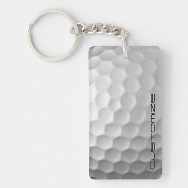 Golfball mit Personalisiertem Text Schlüsselanhänger (Vorderseite)