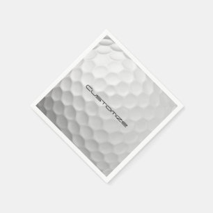 Golfball mit Personalisiertem Text Serviette